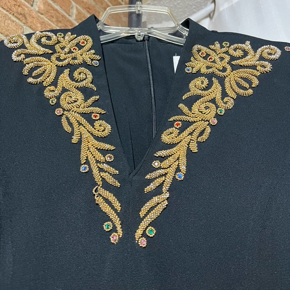VTG Daymor Couture black Embellished Tunic - size 6 - Picture 5 of 10